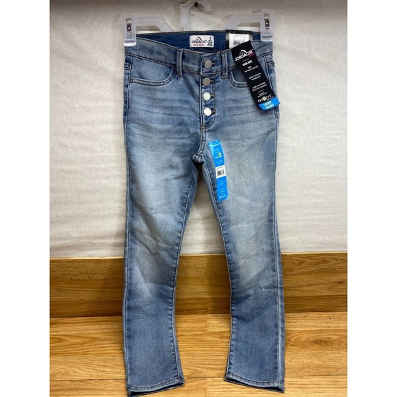 Jordache Denim - Jordache Girls Super Skinny Stretch Blue Jeans Buttons Up Size: 8 Regular